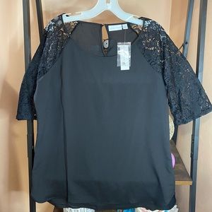 NY&C Blouse Mesh Sleeves